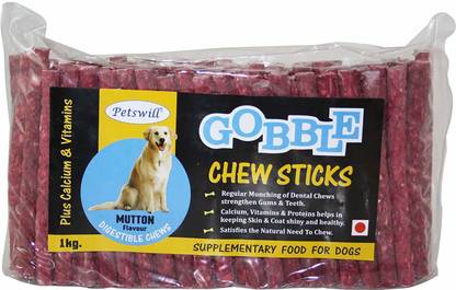 Petswill CHEW Sticks 1 kg in Mutton Flavor for Dogs ONLY Mutton Dog Chew