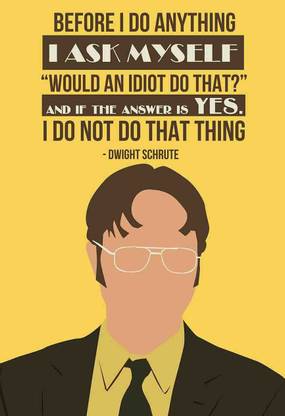 The Office Dwight Minimal Poster for Room & Office Paper Print