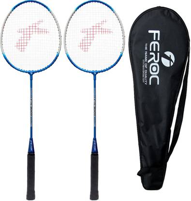 FEROC FR 3003 Royal Blue Aluminum with Full Cover Blue Strung Badminton Racquet