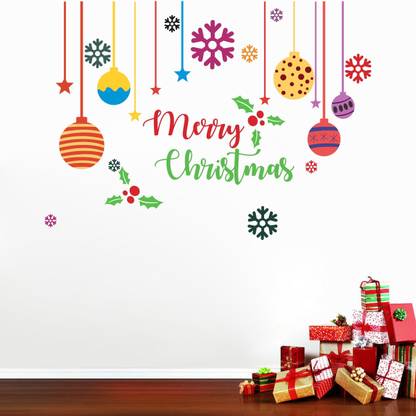 SUDARSHAN STICKER 66 cm Christmas logo Wall Sticker 66cm x 91cm Self Adhesive Sticker