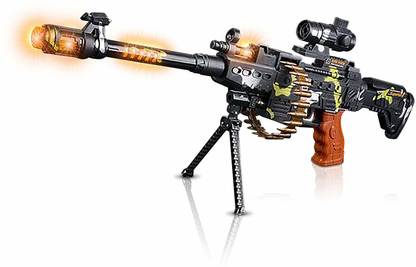 SNM97 Toy Machine Gun with Scope, Stand and Carrying Strap Flashing Lights Guns & Darts
