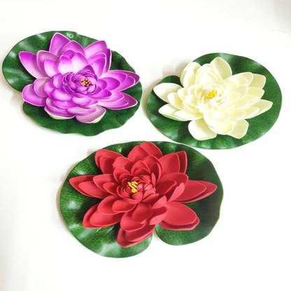 artificial hub Floating Lotus Large White, Purple, Red Lotus Artificial Flower