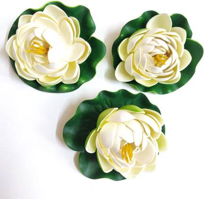 artificial hub Floating lotus medium White Lotus Artificial Flower