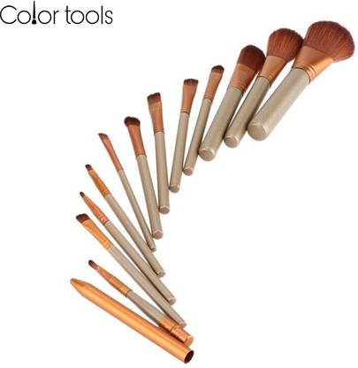 Color Tools Professionals Make Up Brushes Set Foundation Golden Face &Eye Powder Blusher