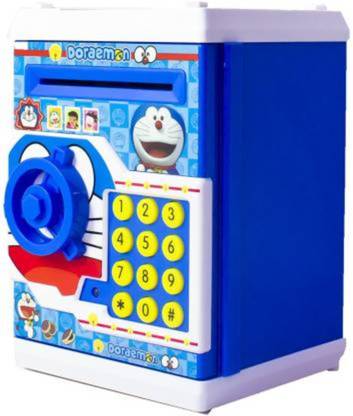 GAM COLLECTION PG 000 Money Safe Bank ATM Electronic Piggy Bank with changeable Password Lock Digital Savings Safe for Coins and Notes Coin Bank (Blue) Coin Bank