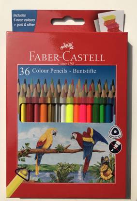 FABER-CASTELL 36 Triangular Shaped Color Pencils