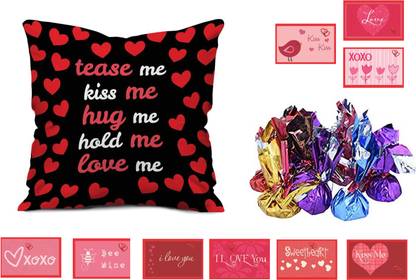 Kinoki Tease Me Cushion with 10 Chocolates and 9 Cards Assorted Gift Box