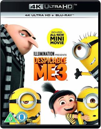Despicable Me 3 (4K UHD + Blu-ray + Digital Download) (2-Disc Set) (Region Free) (Fully Packaged Import)