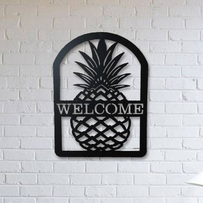 Tornado Tor_3D Wall Art PINEAPPLE WELCOME 123(Black)