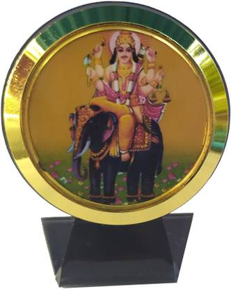 Gwals Hindu God Lord Vishwakarma Ji Car Temple in Acrylic Frame for Car, Home & Office Decorative Showpiece  -  4 cm