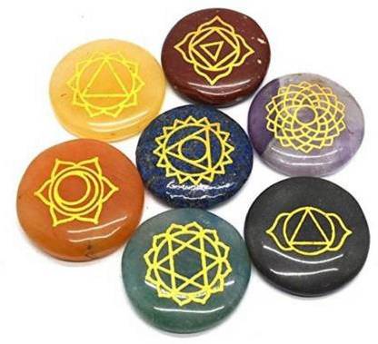 Shubh Sanket Vastu Reiki Set (Size-Shape Symbol Wise) 7 Pieces 1 inch Decorative Showpiece  -  1 cm