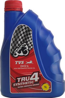 TVS 10W30 SL TRU4 SYNTHETIC For Two Wheeler Synthetic Blend Engine Oil