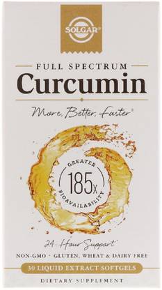 Solgar Full Spectrum Curcumin, 30 Liquid Extract Softgels