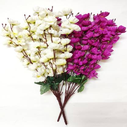 artificial hub Orchids Flower Purple, White Orchids Artificial Flower