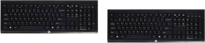 HP K2500 Wireless Keyboard ( Black ) Pack Of 2 Wireless Standard Laptop Keyboard Compatible with Desktop, Laptop, Mac