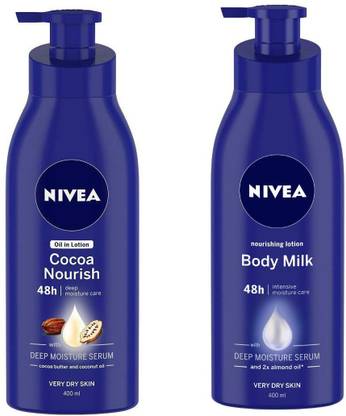 NIVEA Cocoa Nourish Body Lotion-400ML,Body Milk Nourishing Lotion-400 ML SET OF 2