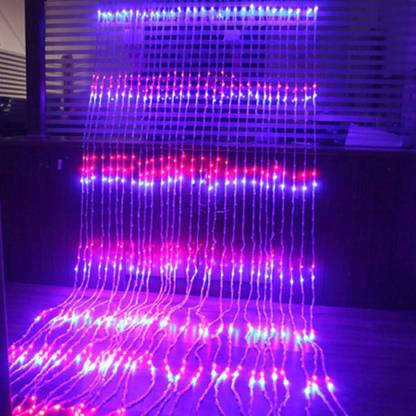 Waterfall Curtain String 320 LEDs 3 m Multicolor Flickering Water Drop Rice Lights