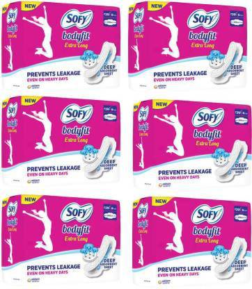 SOFY Extra Large Anti Bacteria Sanitary Pad (Pack of 6) Sanitary Pad