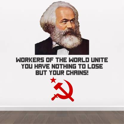StickMe Karl Marx - Communist - Communism - Socialism - Office - Inspirational - Motivational - Quotes - Wall Sticker-SM812