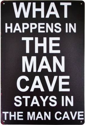 Zesta Man Cave Tin Plate Printed Tin Plate for Wall Hanging/Decor Sign