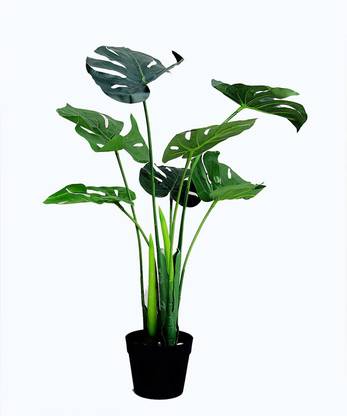 Orbin Art Mini Monstera Plant With Adjustable Branch Wild Artificial Plant  with Pot