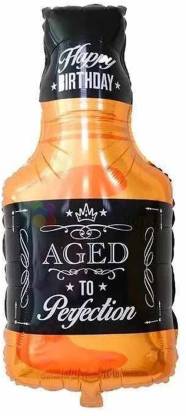 Aged To Perfection Whiskey Bottle Shaped 34 Inch Foil Balloon