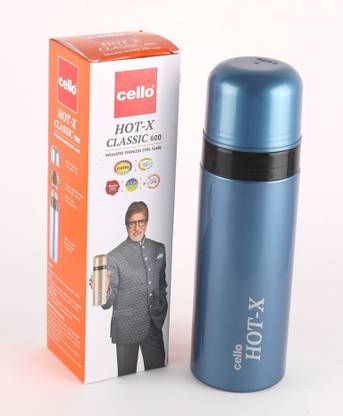 cello HOT-X CLASSIC 600ML BLUE INNER STEEL 600 ml Flask