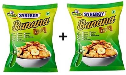 SYNERGY Banana Chips (Cheese+ Chinese Flavour 250gm x 2 = 500gm) Chips