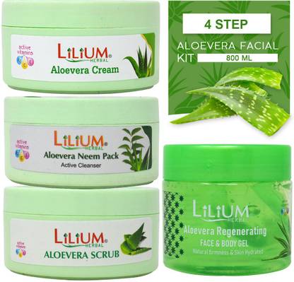 LILIUM Herbal Alovera Facial Kit 800g-Gen-43-GC-1003