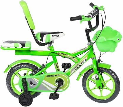 SPEED BIRD 12-T Robust Double Seat Bicycle Baby Cycle For Boy & Girl(Green) 12 T (inch) BMX Cycle
