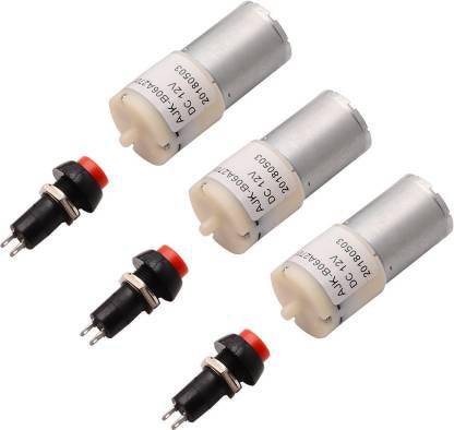 kanyka 3 Pcs 9v DC Air Pump and 3 Pcs Push Switch Micro Controller Board Electronic Hobby Kit