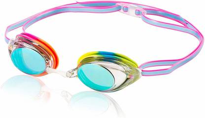 SPEEDO Vanquisher 2.0 Mirrored Goggles -- Rainbow Swimming Goggles