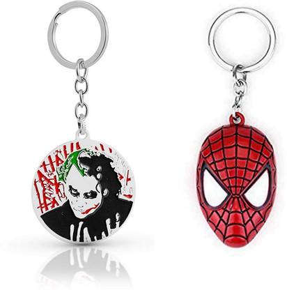 One Wish Batman Joker Suicide Squad With Spiderman Face New Key Chain