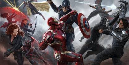 Movie Captain America: Civil War Iron Man Captain America Ant-Man Black Widow Natasha Romanoff Black Panther Winter Soldier Falcon Hawkeye Vision Scarlet Witch War Machine HD Wallpaper Background Paper Print