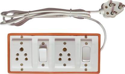 RUHAILA TWO 5 PIN SOCKET EXTENSION BOX WITH ON/OFF SWITCH WITH 2 METER WIRE 2  Socket Extension Boards