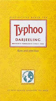 typhoo Darjeeling 100 Heat Unflavoured Black Tea Bags Pouch