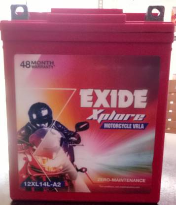 EXIDE XPLORE 12XL14L-A2 14 Ah Battery for Bike