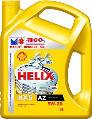 Shell 550031383 Shell Helix HX5 550031383 MGO 5W-30 API SL Mineral Engine Oil (3 L) Synthetic Blend Engine Oil
