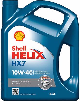 Shell 550031339 Shell Helix HX7 10W-40 API SN Engine Oil (3.5 L) Synthetic Blend Engine Oil