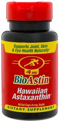 BioAstin Hawaiian Astaxanthin 4 mg 60 Gel Caps (4mg . Each)