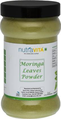 Nutra Vita Moringa Leaves Powder (Freeze Dried,Gluten Free, No Additives, No Preservatives)