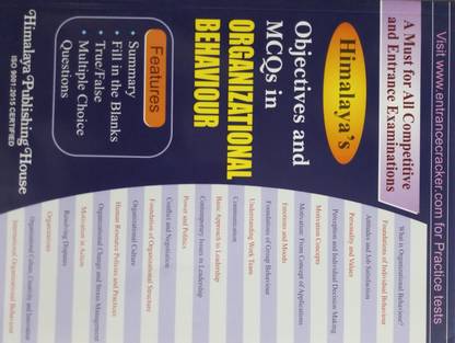 HIMALAYA'S OBJECTIVES AND MCQS IN ORGANISATIONAL BEHAVIOUR