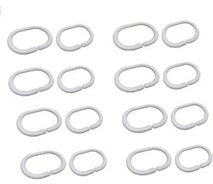 AnEk goods White Curtain Rings, Curtain Hooks, Curtain Rods Metal