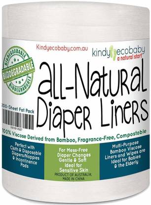 Kindy Ecobaby Bamboo Diaper Liners - M - L