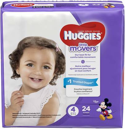 Huggies Little Movers Diapers, Size 4 - M - L