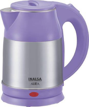 Inalsa Aura Electric Kettle (1.8 L, Purple, Silver) Electric Kettle
