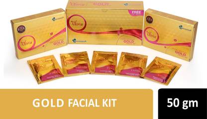 Olivia Gold Facial Kit Containing Cleanser, Face Scrub, Massage Cream