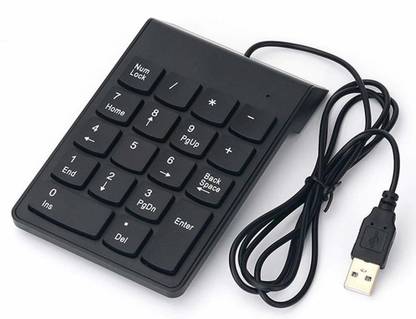 C Computer Cables USB 2.0 Wired Numeric Keypad Slim Mini Number Pad Digital Keyboard 18 Keys for iMac/Mac Pro/MacBook/MacBook Air/Pro Laptop PC... Wired USB Thumb-size Multi-device Keyboard Compatible with Desktop, Laptop, Mac
