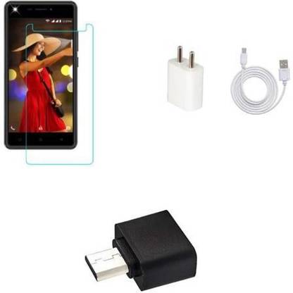 Mudshi Screen Protector Accessory Combo for Intex Aqua Lions 3