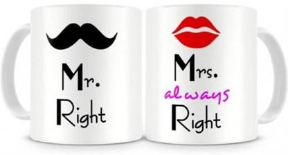NEW S. S. ENTERPRISES PERSONALIZED MUG SET, MR AND MRS COFFEE MUGS, MR MRS COFFEE MUGS, COUPLES MUG SET Ceramic Coffee Mug